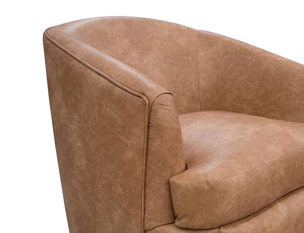 IFD - Tumbi - Wooden Frame & Metal Base, 360 Degree Swivel Accent Chair - IUP854-ACH-202 veiw 3