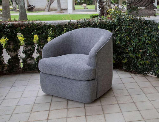 IFD - Tumbi - Wooden Frame & Metal Base, 360 Degree Swivel Accent Chair - IUP854-ACH-121 veiw 2