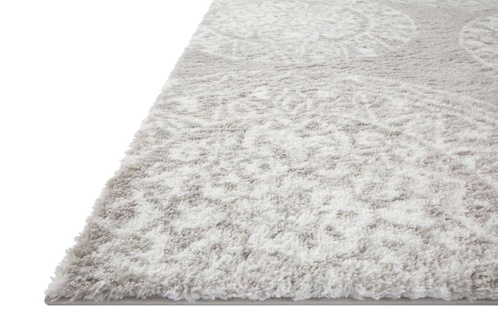 Loloi - Bliss Shag Grey / White 18in x 18in Sample Rug - BLISBLS-06GYWH160S veiw 3