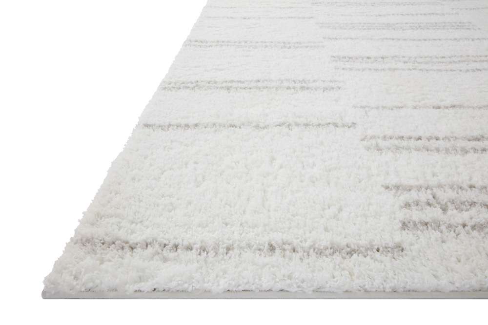 Loloi - Bliss Shag White / Grey 18in x 18in Sample Rug - BLISBLS-02WHGY160S veiw 3