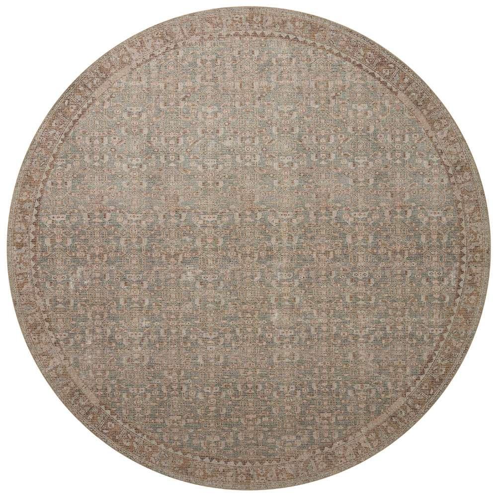 Angela Rose x Loloi - Aubrey Sage / Bark 7-6in x 7-6in Round Area Rug - ABREAUB-04SGBS760R veiw 1