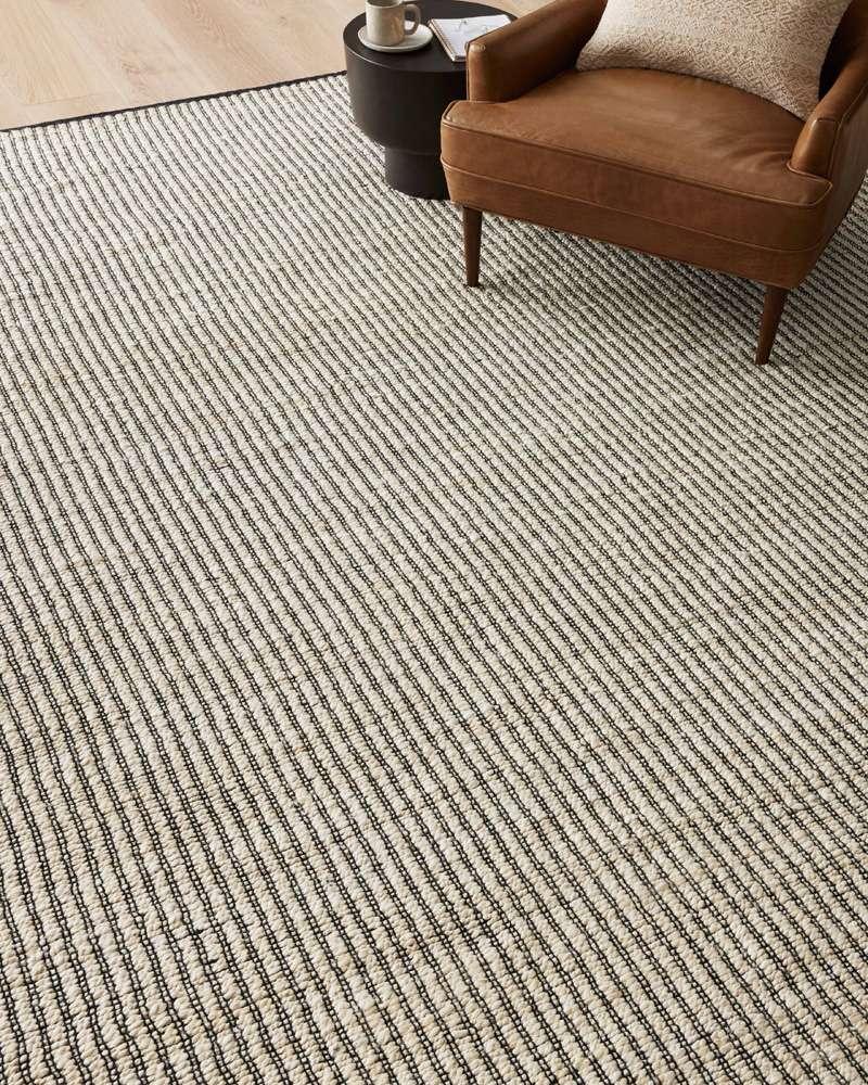 Angela Rose x Loloi - Colton Ivory / Black 18in x 18in Sample Rug - COLOCON-02IVBL160S veiw 6