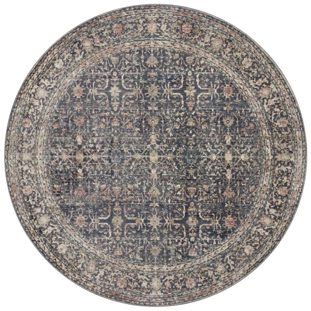 Jean Stoffer x Loloi - Bradbury Midnight/ Multi 5-0in x 5-0in Round Accent Rug - BRADBRU-01MDML500R veiw 1