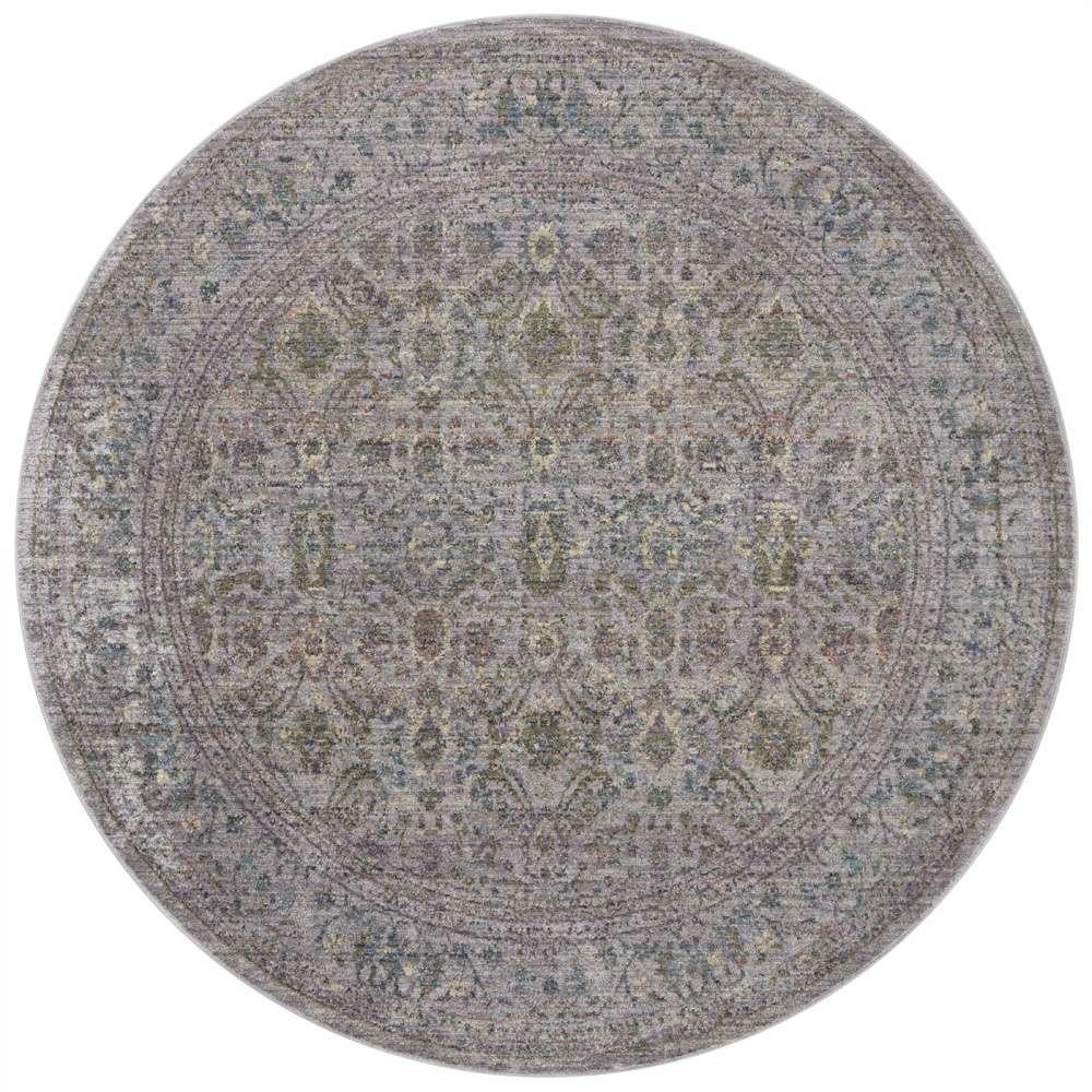 Jean Stoffer x Loloi - Bradbury Grey / Multi 7-9in x 7-9in Round Area Rug - BRADBRU-04GYML790R veiw 1