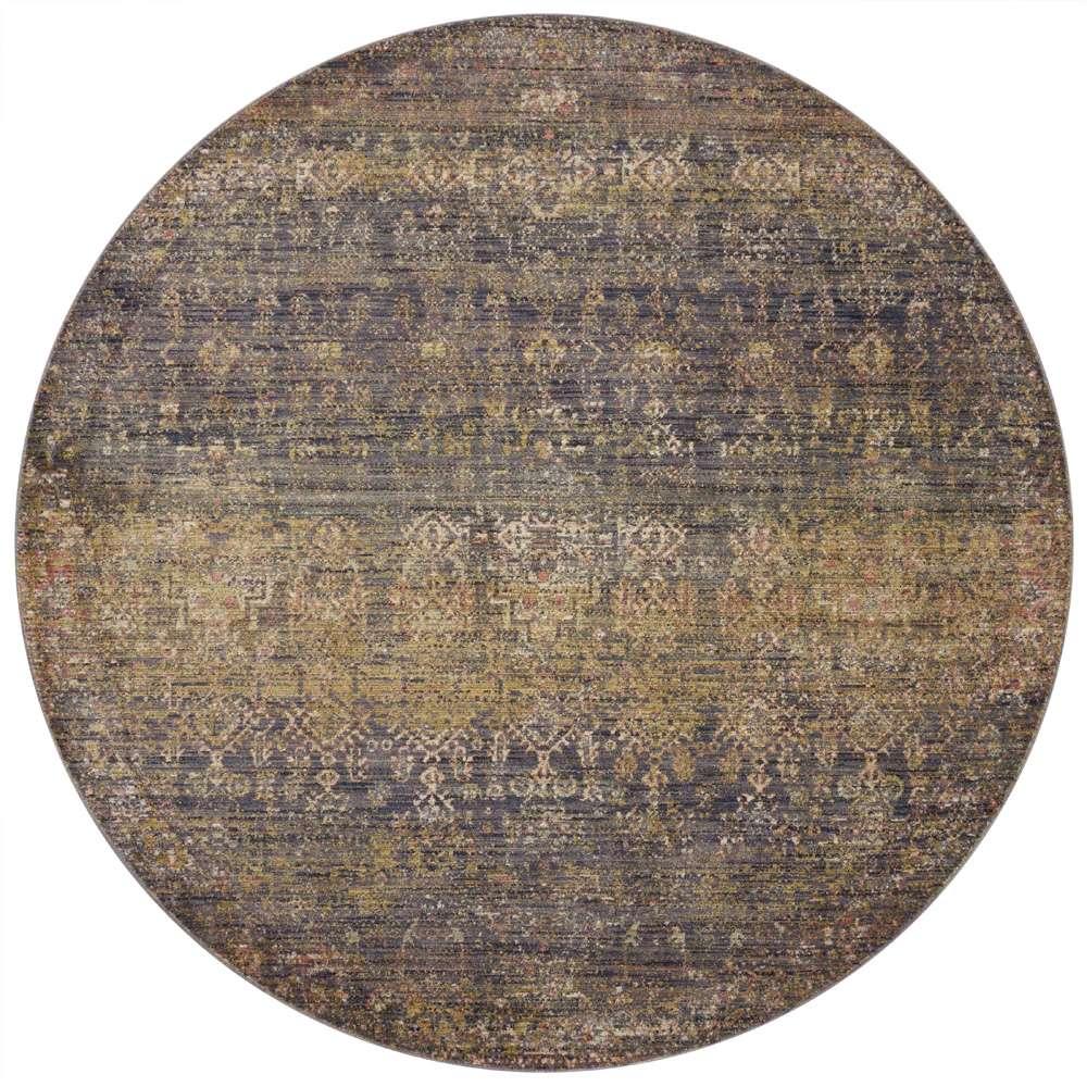 Jean Stoffer x Loloi - Bradbury Ink / Multi 7-9in x 7-9in Round Area Rug - BRADBRU-05IKML790R veiw 1