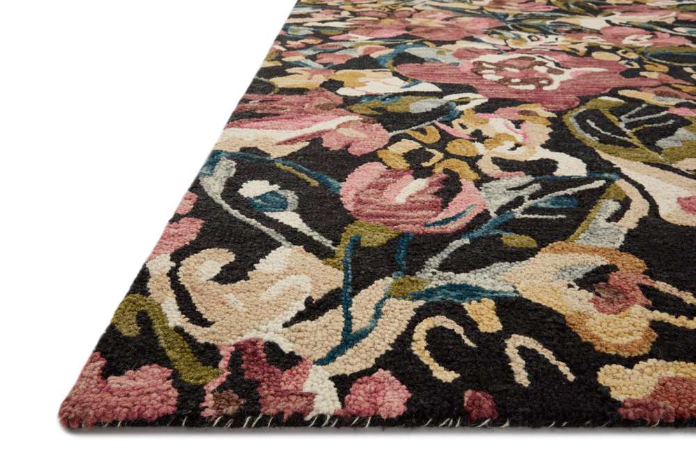 Loloi - Belladonna Black / Berry 18in x 18in Sample Rug - BLOSBLM-01BLBY160S veiw 3