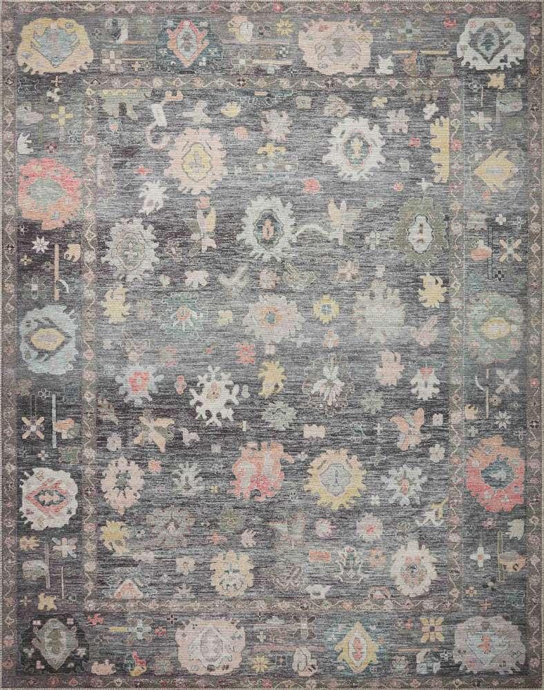 Loloi - Elysium Charcoal / Multi 9-6in x 9-6in Round Area Rug - ELYSELY-03CCML960R veiw 1
