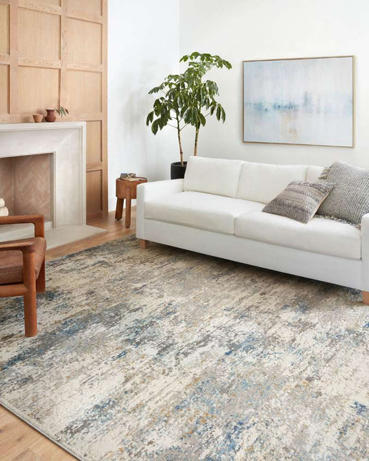 Loloi - Estelle Ivory / Ocean 18in x 18in Sample Rug - ESTEEST-03IVOC160S veiw 2