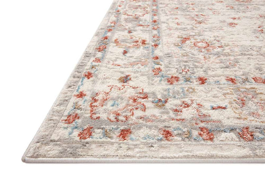 Loloi - Estelle Ivory / Rust 18in x 18in Sample Rug - ESTEEST-01IVRU160S veiw 3