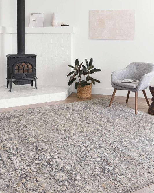 Loloi - Lucia Grey / Mist 6-8in x 8-8in Area Rug - LCIALUC-04GYMI6888 veiw 2