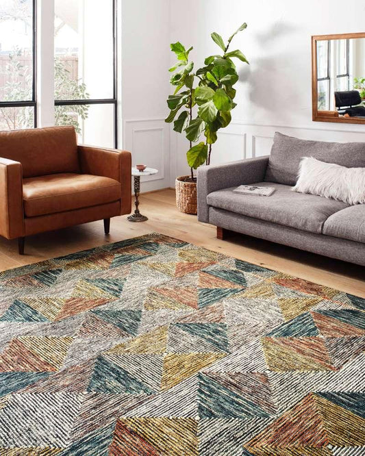 Loloi - Spectrum Lagoon / Spice 2-3in x 3-9in Accent Rug - SPECSPE-01LJSQ2339 veiw 2