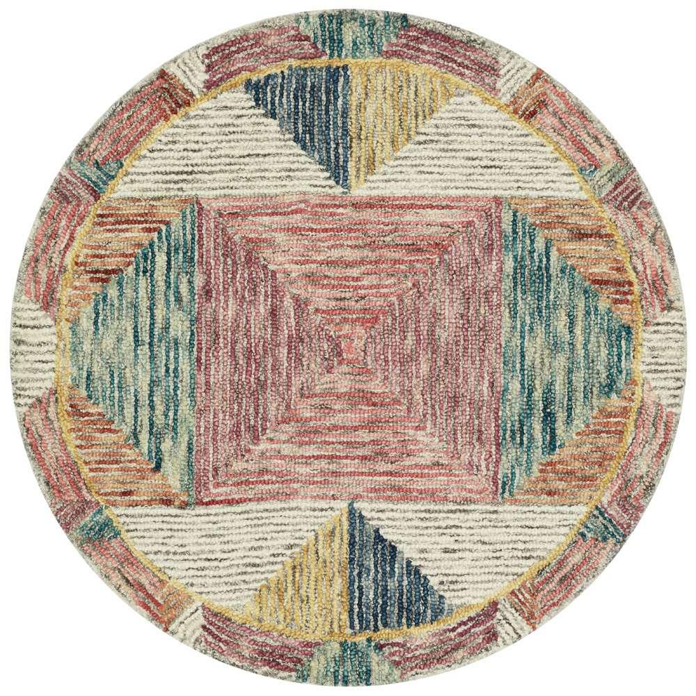Loloi - Spectrum Silver / Fiesta 3-0in x 3-0in Round Accent Rug - SPECSPE-01SIFD300R veiw 1