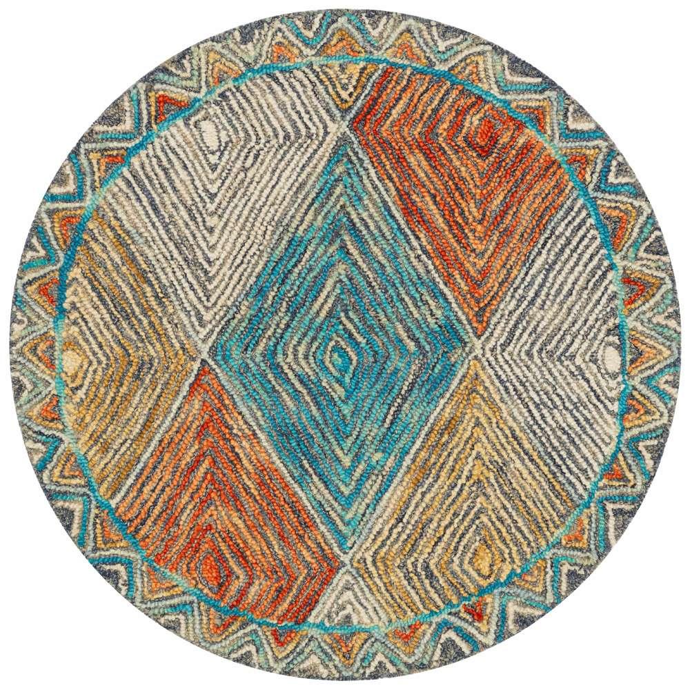Loloi - Spectrum Sunset / Ocean 3-0in x 3-0in Round Accent Rug - SPECSPE-02SSOC300R veiw 1