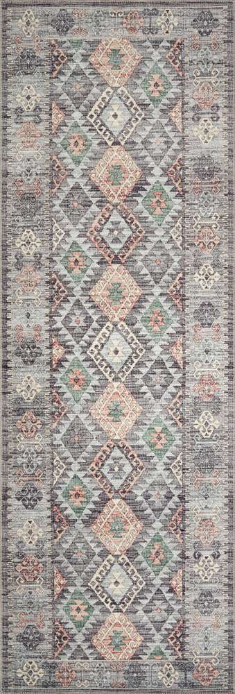 Loloi - Zion Grey / Multi 2-6in x 7-6in Runner Rug - ZIONZIO-01GYML2676 veiw 1