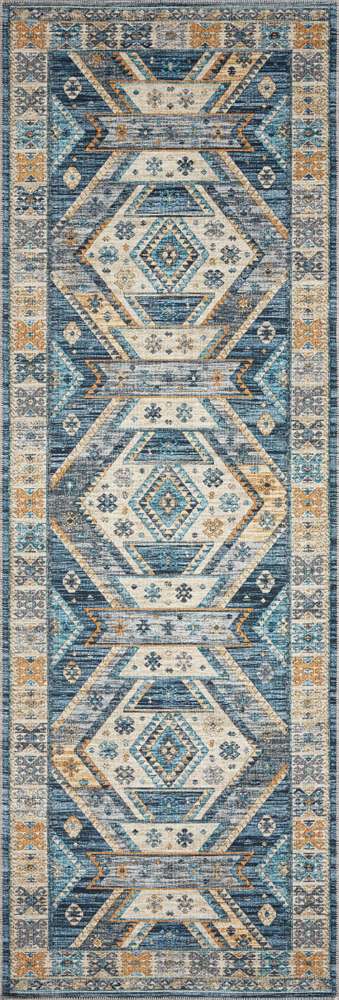 Loloi - Zion Ocean / Gold 2-6in x 7-6in Runner Rug - ZIONZIO-02OCGO2676 veiw 1