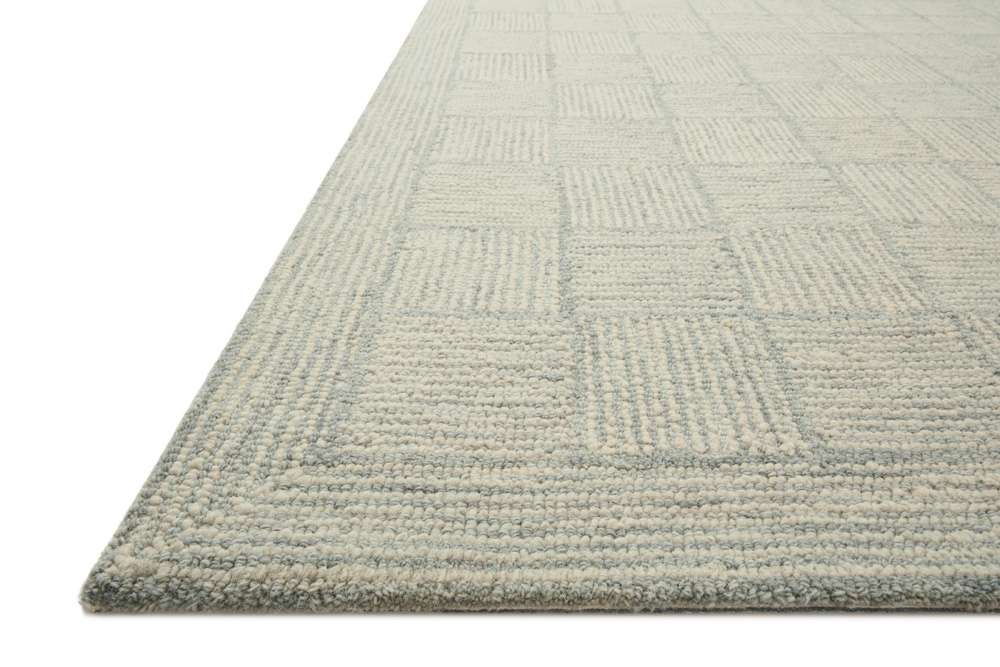 Chris Loves Julia x Loloi - Francis Silver / Sky 18in x 18in Sample Rug - FRASFRA-03SISC160S veiw 5