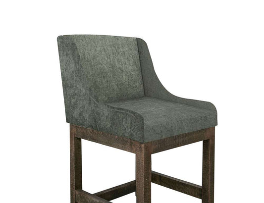 IFD - Gray - Wooden Frame & Base, 24in Upholstered Barstool - IUP700-BST24-111 veiw 2