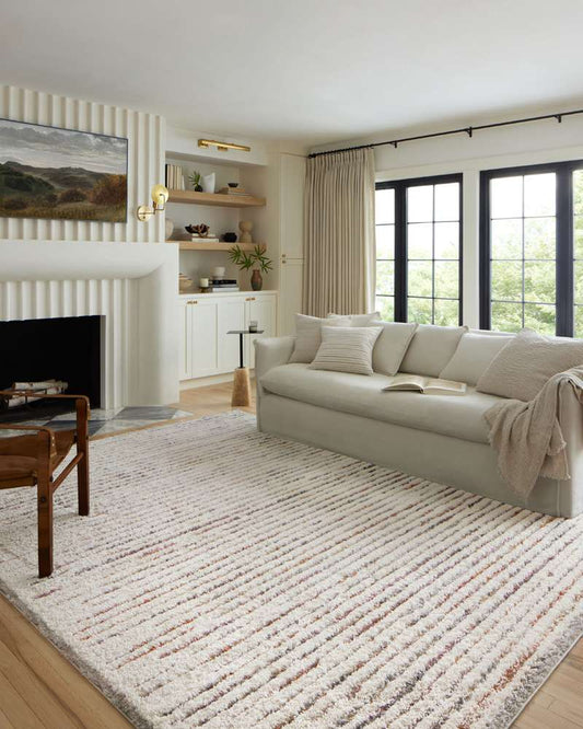 Loloi - Levitt Shag Ivory / Multi 2-3in x 4-0in Accent Rug - LEVTLEV-01IVML2340 veiw 2