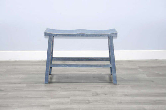 Sunny Designs - Marina - Ocean Blue Counter Bench, Wood Seat - 1671OB-24 veiw 2