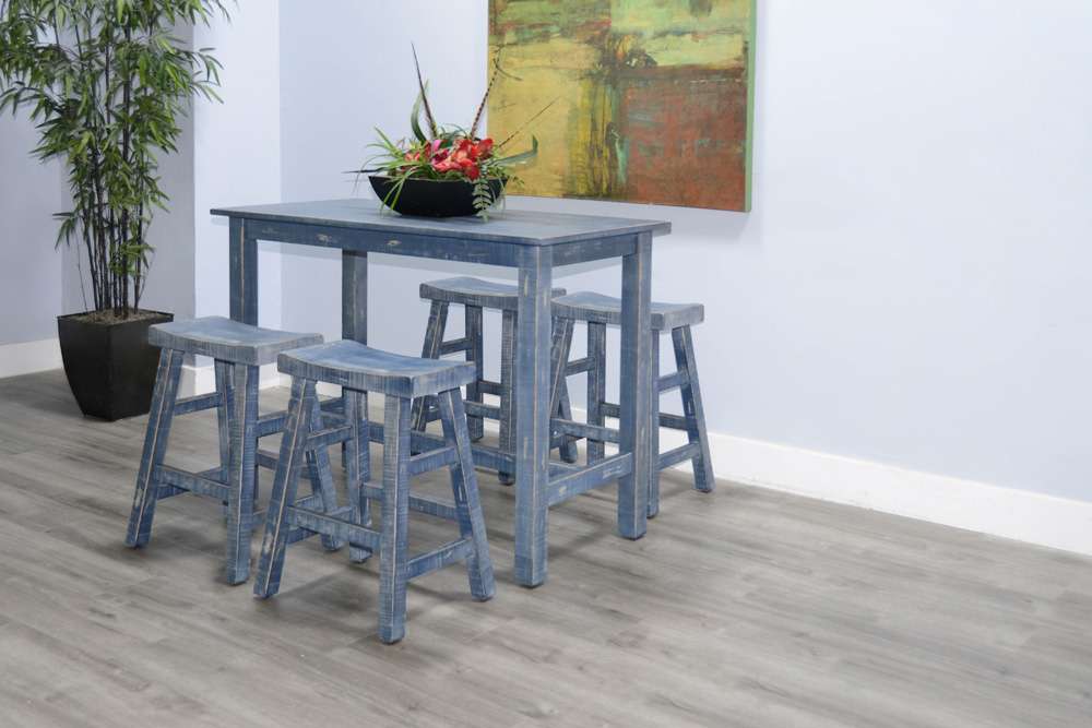 Sunny Designs - Marina - Ocean Blue Counter Table - 1172OB-36 veiw 7