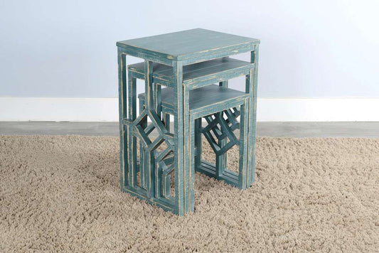 Sunny Designs - Marina - Sea Grass Nesting Table - 2087SG veiw 2