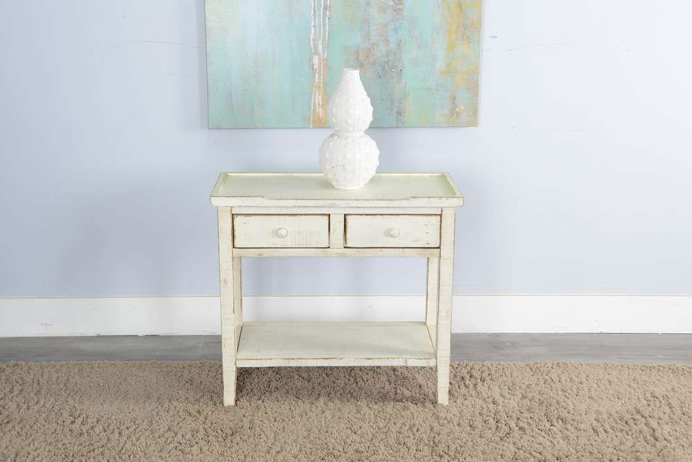 Sunny Designs - Marina - White Sand Side Table - 2091WS veiw 2