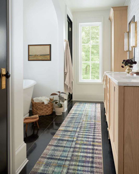 Chris Loves Julia x Loloi - Humphrey Plum / Multi 2-3in x 11-6in Runner Rug - HUMRHUM-04PLML23B6 veiw 2