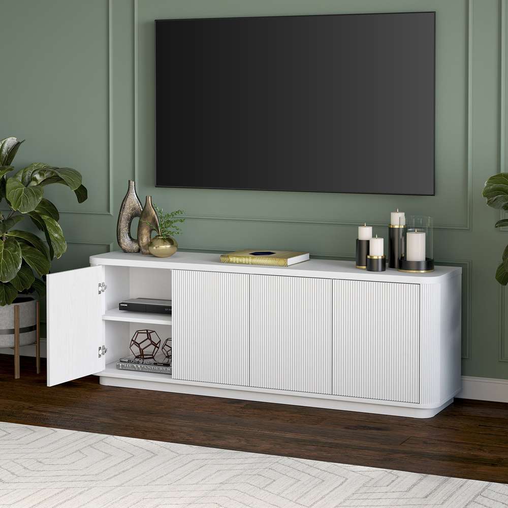 Hudson & Canal - Easton Rectangular TV Stand for TVs up to 75in in White - TV2142 veiw 8