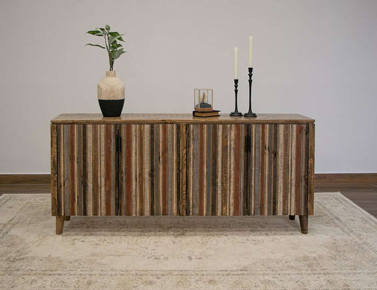 IFD - Tiza - 4 Doors, Console Red, multicolor doors - IFD1981CNSRD veiw 2