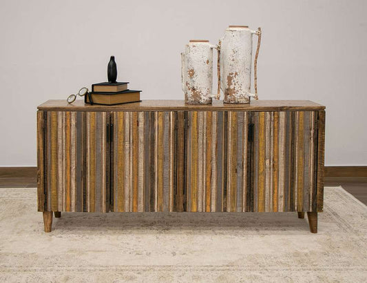 IFD - Tiza - 4 Doors, Console Yellow, multicolor doors - IFD1981CNSYL veiw 2