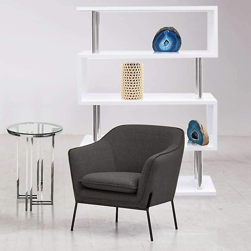 Diamond Sofa - Status Accent Chair in Grey Fabric with Metal Leg - STATUSCHGR veiw 12