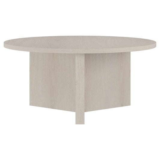 Hudson & Canal - Anders 36in Wide Round Coffee Table in Alder White - CT2093 veiw 2