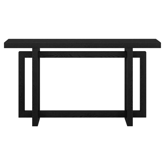 Hudson & Canal - Breslow 55in Wide Rectangular Console Table in Black Grain - AT2065 veiw 2