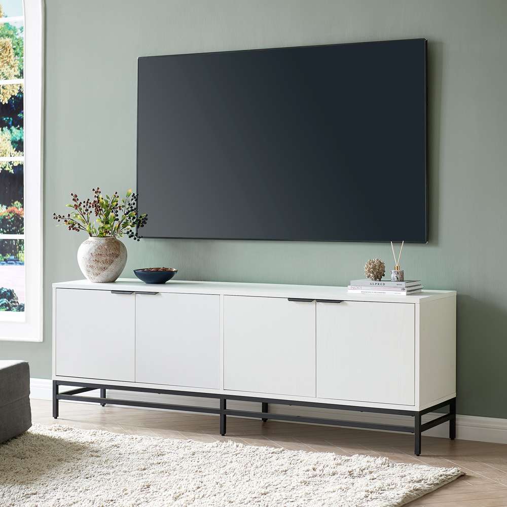 Hudson & Canal - Campello Rectangular TV Stand for TVs up to 78in in Alder White - TV2074 veiw 7