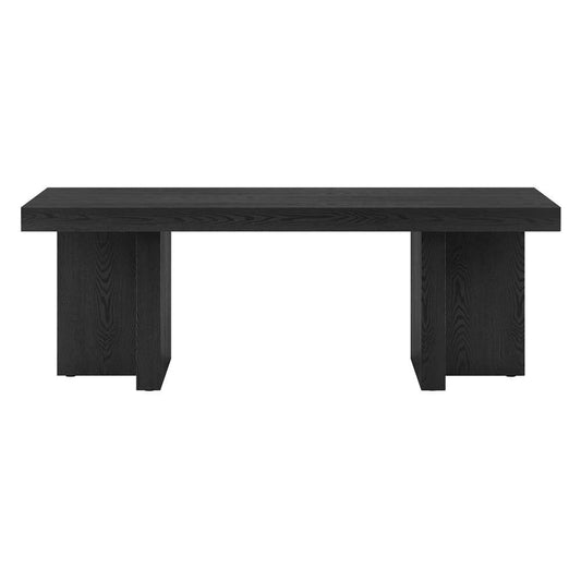 Hudson & Canal - Dimitra 44in Wide Rectangular Coffee Table in Black Grain - CT2078 veiw 2
