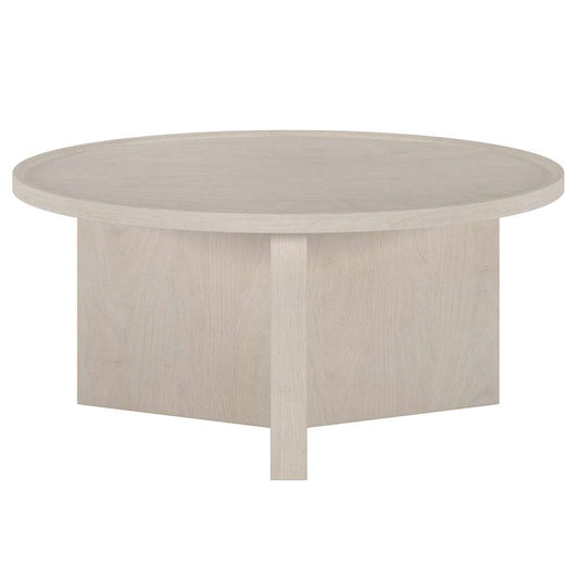 Hudson & Canal - Gunnar 32in Wide Round Coffee Table in Alder White - CT2120 veiw 2