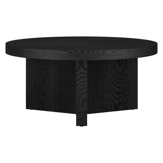 Hudson & Canal - Holm 32in Wide Round Coffee Table in Black Grain - CT2094 veiw 2