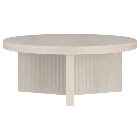 Hudson & Canal - Holm 36in Wide Round Coffee Table in Alder White - CT2099 veiw 2