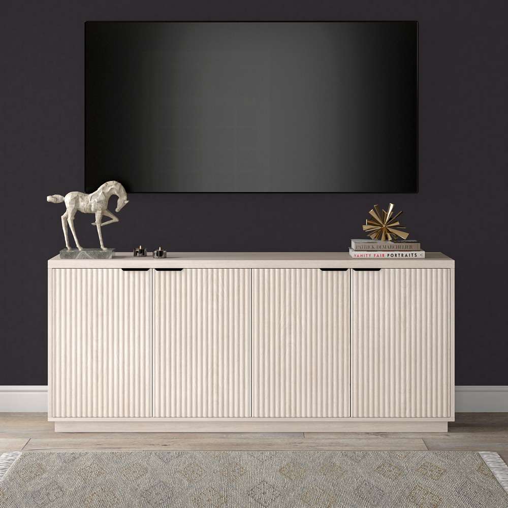 Hudson & Canal - Mansfield 68in Wide Rectangular Buffet Table in Alder White - BF2169 veiw 8