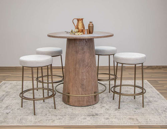 IFD - Frida - Wooden Frame & Metal Base, 30in Stool - IUP802-STL30-161 veiw 2
