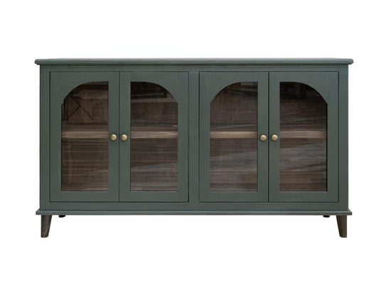 IFD - Genova - 4 Glass Doors Green Console - IFD3791CNSGN veiw 2