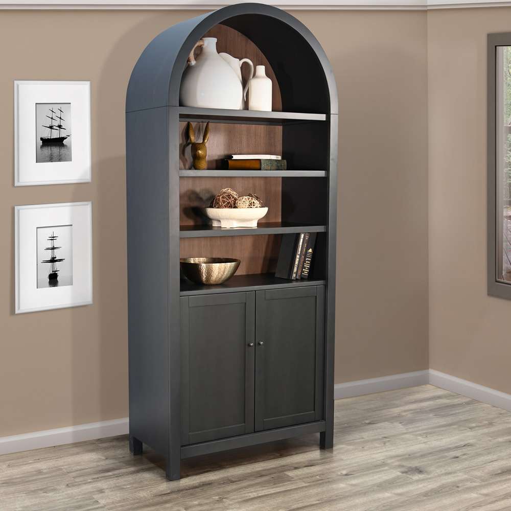 Sunny Designs - Arched Display Cabinet with Doors - 2116BL veiw 5