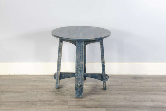Sunny Designs - Marina - Marina Farmhouse Mahogany Wood End Table in Ocean Blue - 3172OB-E veiw 2