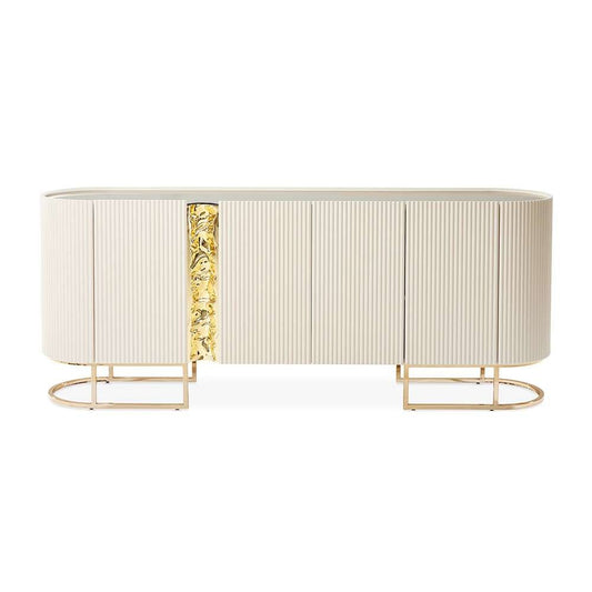 AICO by Michael Amini - Lisbon Console Table - Silken Matte Cream - LFR-LSBN223-140 veiw 2