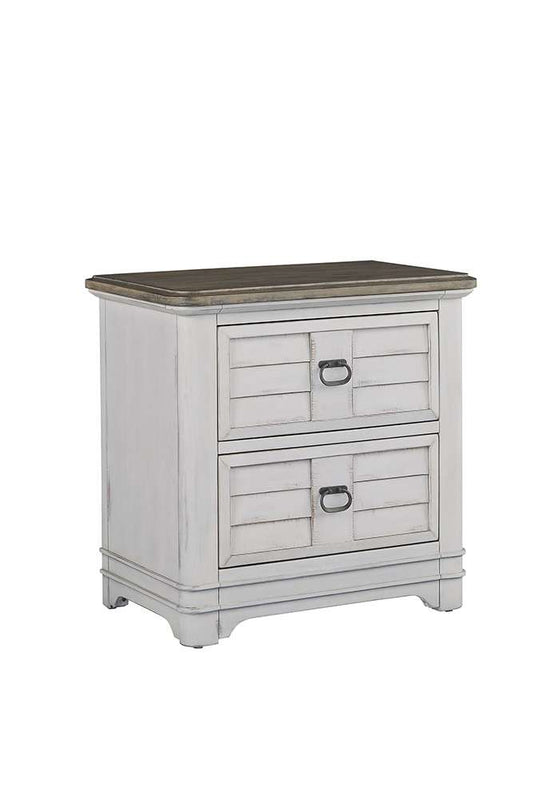 American Woodcrafters - Meadowbrook 2-Drawer Nightstand - Whitewash - Sand Top - 2610-420 veiw 2