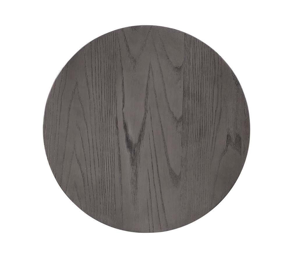 American Woodcrafters - Stockton 25in Backless Metal Swivel Stool- Slate Grey - Grey Oak Seat - B1-120-25W veiw 3