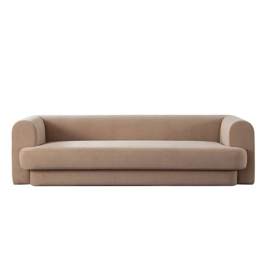 Diamond Sofa - Form Sofa in Camel Performance Velvet w/ (2) Accent Pillow Balls - FORMSOCA veiw 2