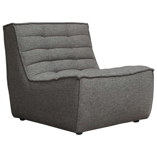 Diamond Sofa - Marshall Scooped Seat Armless Chair in Grey Fabric - MARSHALLACGR veiw 2