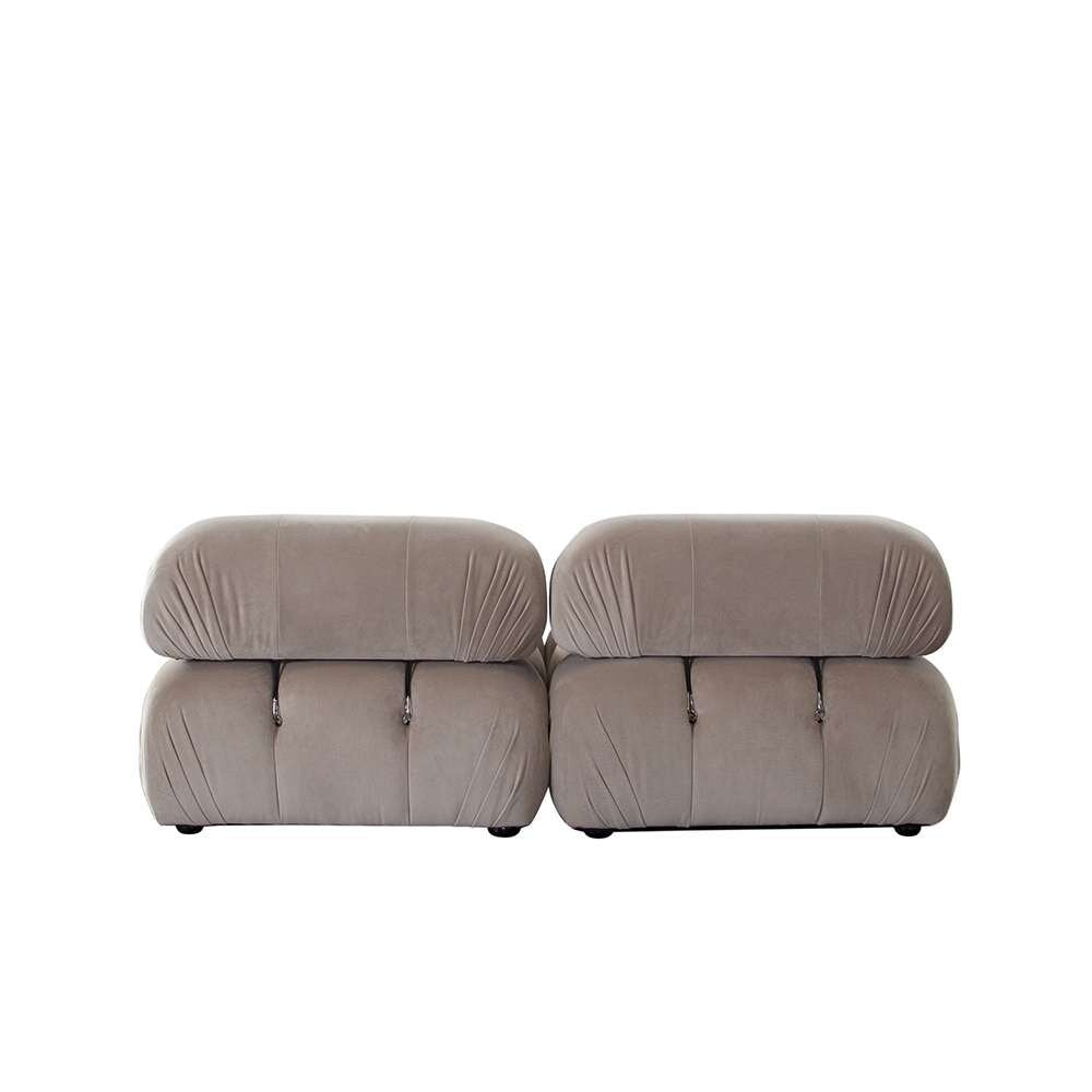Diamond Sofa - Paloma 2PC Modular 74 Inch Sofa in Mink Tan Velvet - PALOMA1LC1RCTN veiw 12