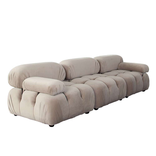Diamond Sofa - Paloma 3PC Modular 111 Inch Sofa in Mink Tan Velvet - PALOMA1LC1AC1RCTN veiw 2